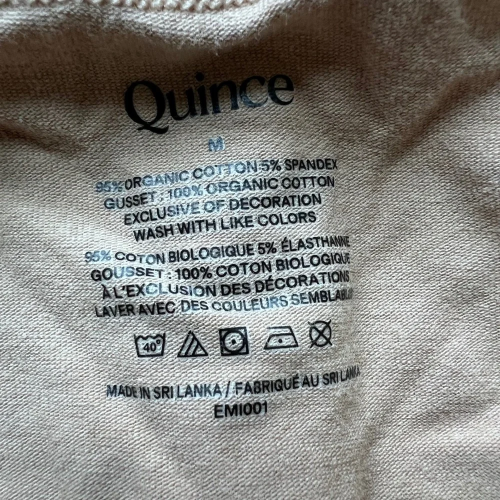 Quince Womens Organic Cotton Stretch Bikini Panties 4-Pack Tan Nude Size Medium